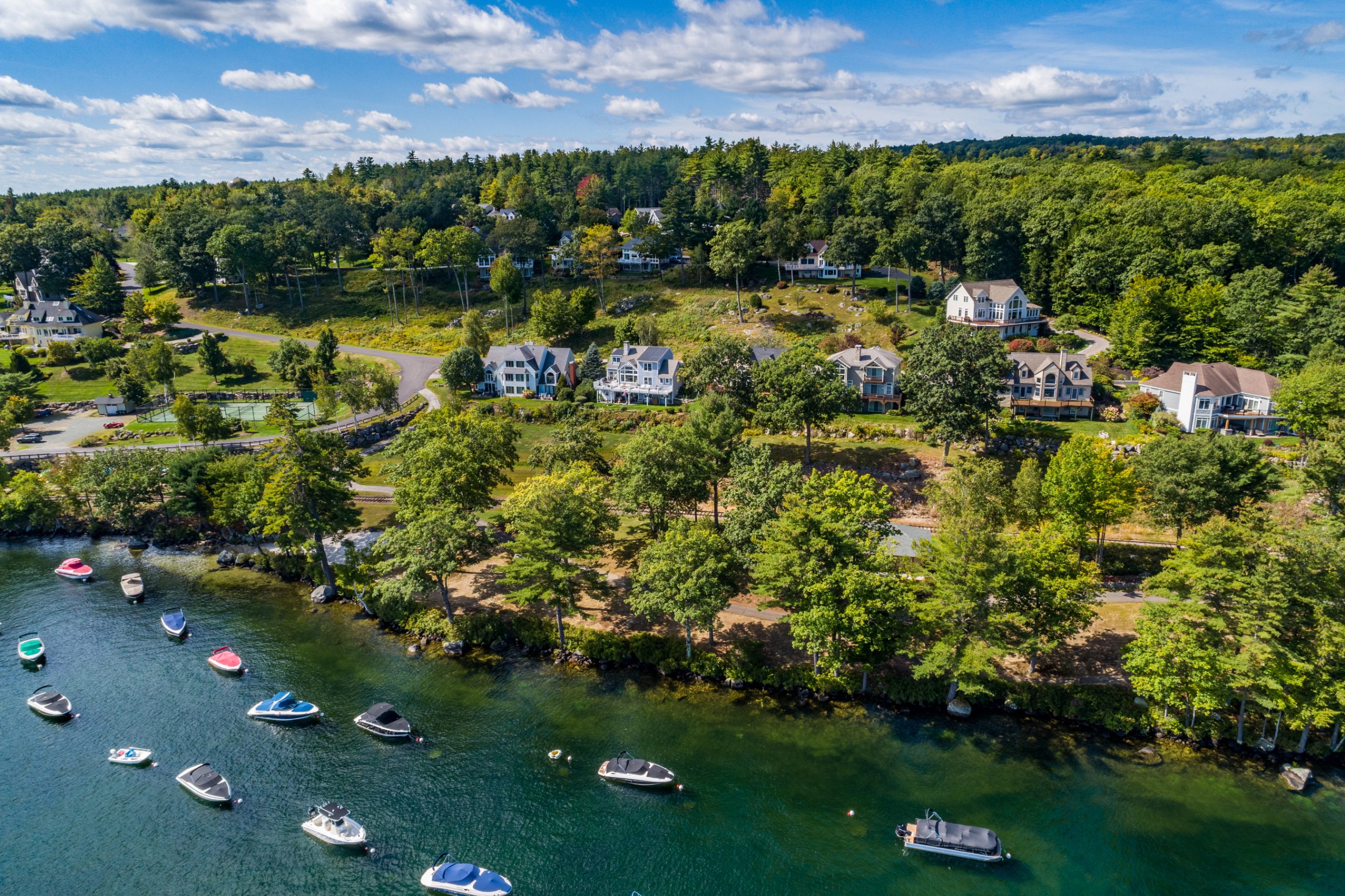 Only two homes for sale at South Down Shores and Long Bay on Lake Winnipesaukee pictured above
