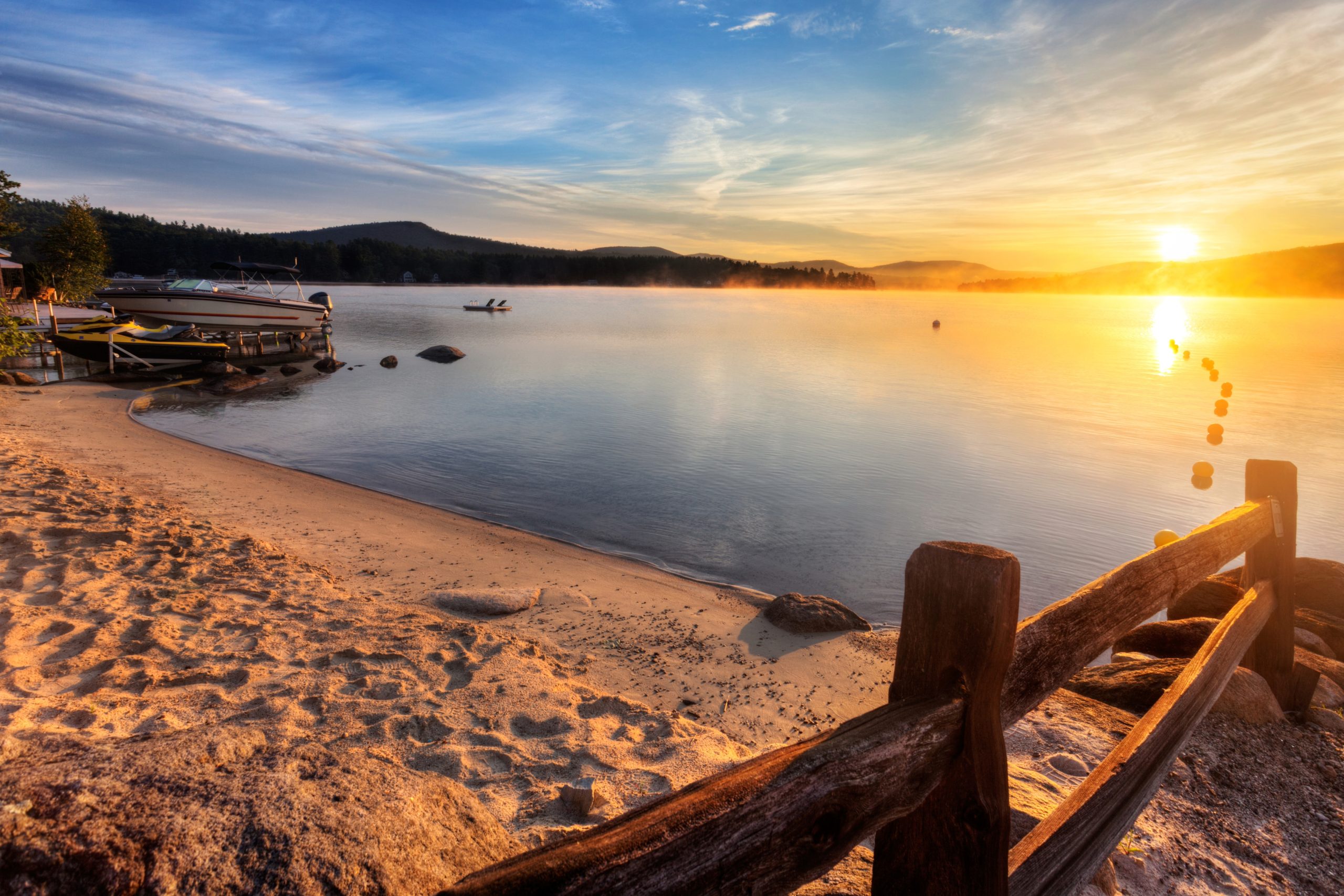 Merrymeeting Lake in New Durham, New Hampshire