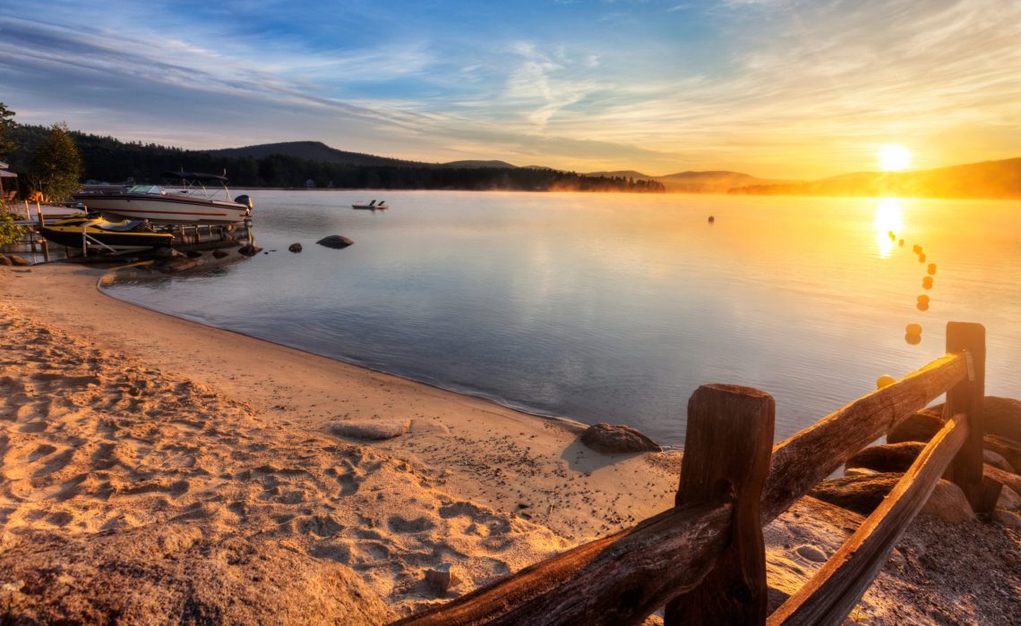 Merrymeeting Lake in New Durham, New Hampshire